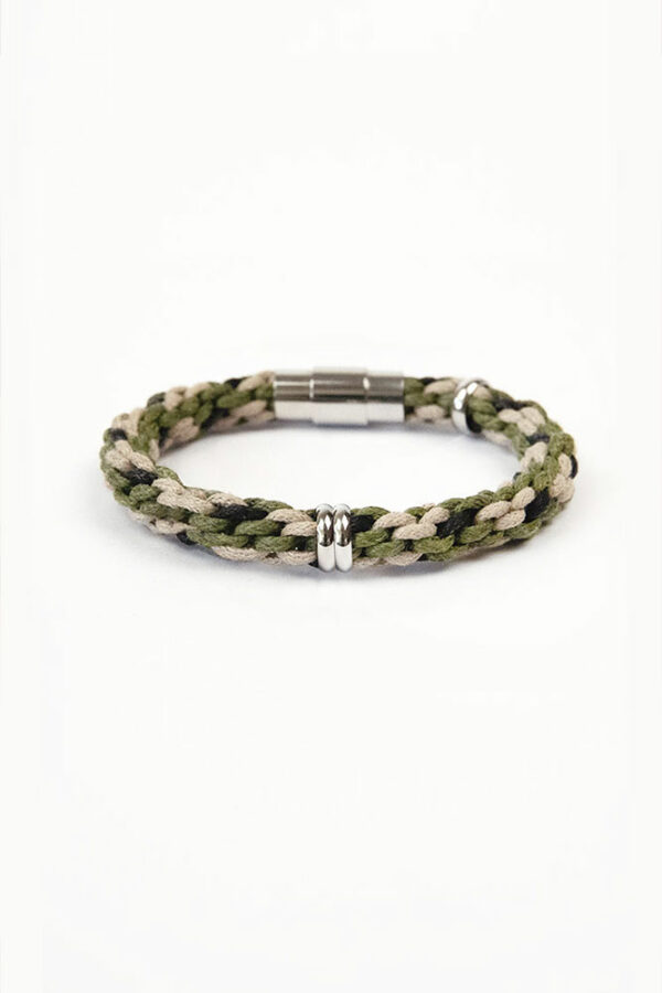 Bracelet créateur original LEANDRE - Vert, beige – Image 2