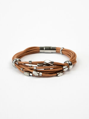 bracelet boheme chic olympe marron packshot face