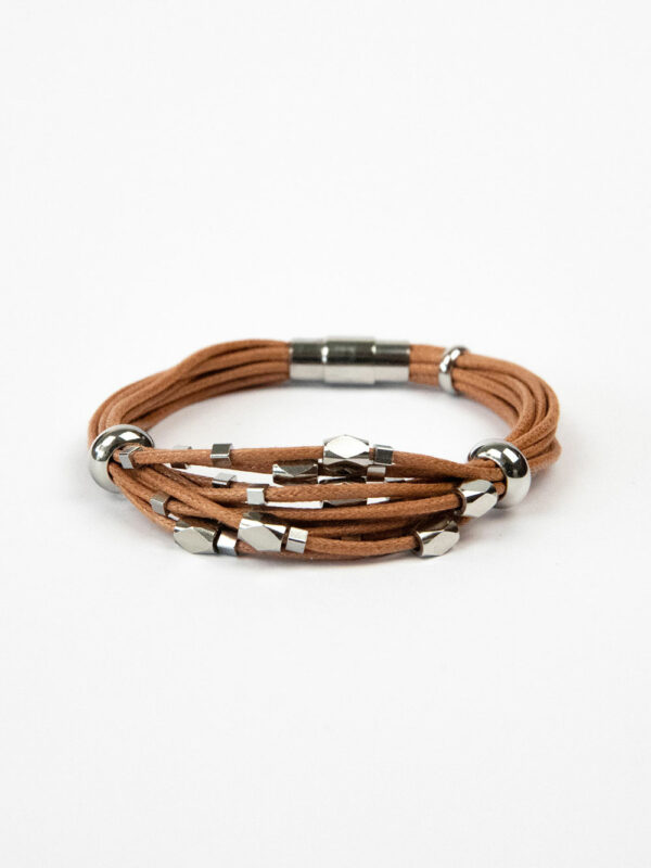 bracelet boheme chic olympe marron packshot face