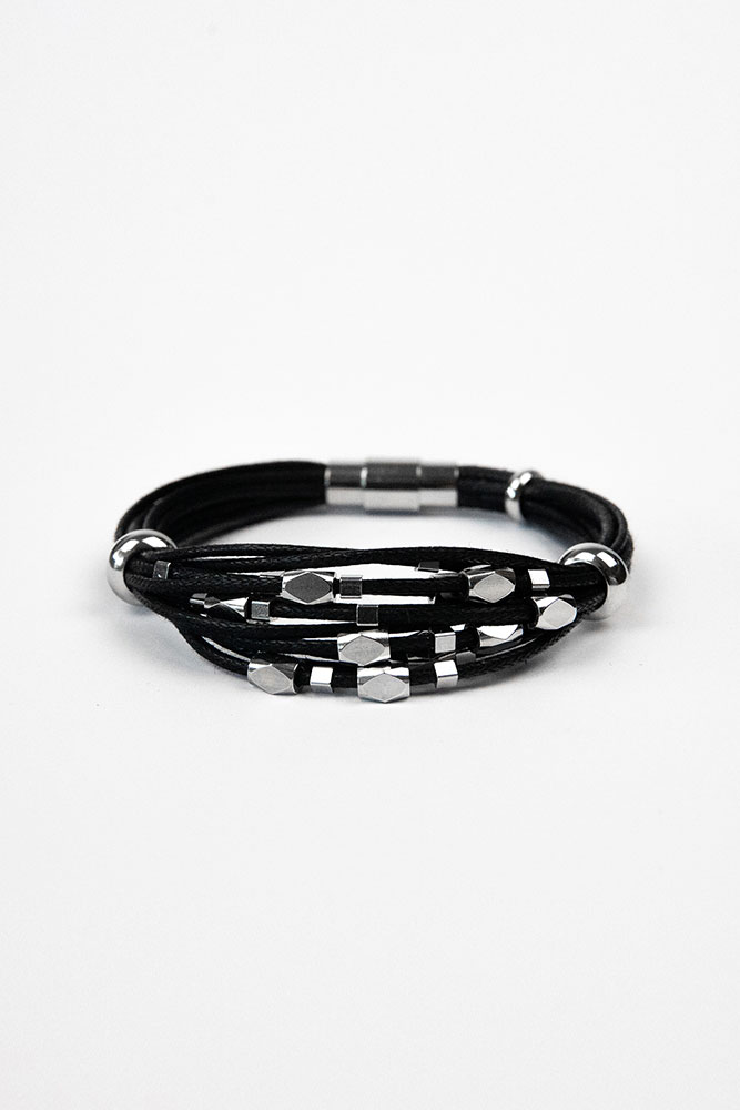 bracelet original homme femme chic noir packshot face