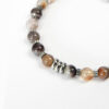bracelet chic femme homme en agate du botswana marron détails
