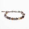 bracelet chic femme homme en agate du botswana marron de face