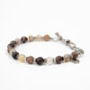 bracelet chic femme homme marron sur fond blanc de coté