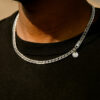 collier chaîne homme femme en acier inoxydable waterproof